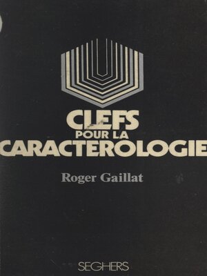cover image of Clefs pour la caractérologie